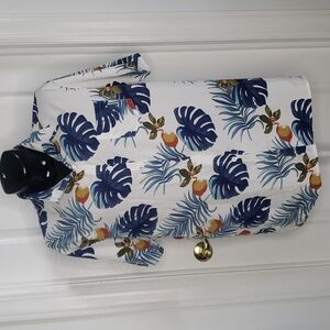 Hawaiian Shirt Casual Friday Blue & White Dad Size 2XL